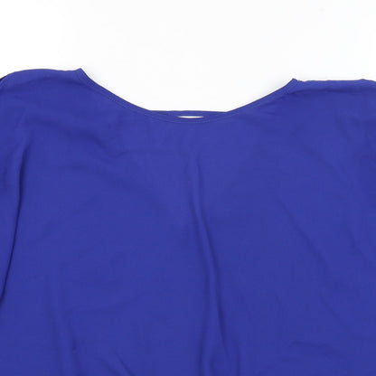 Womens UK Size 12 New Look Blue Basic Blouse