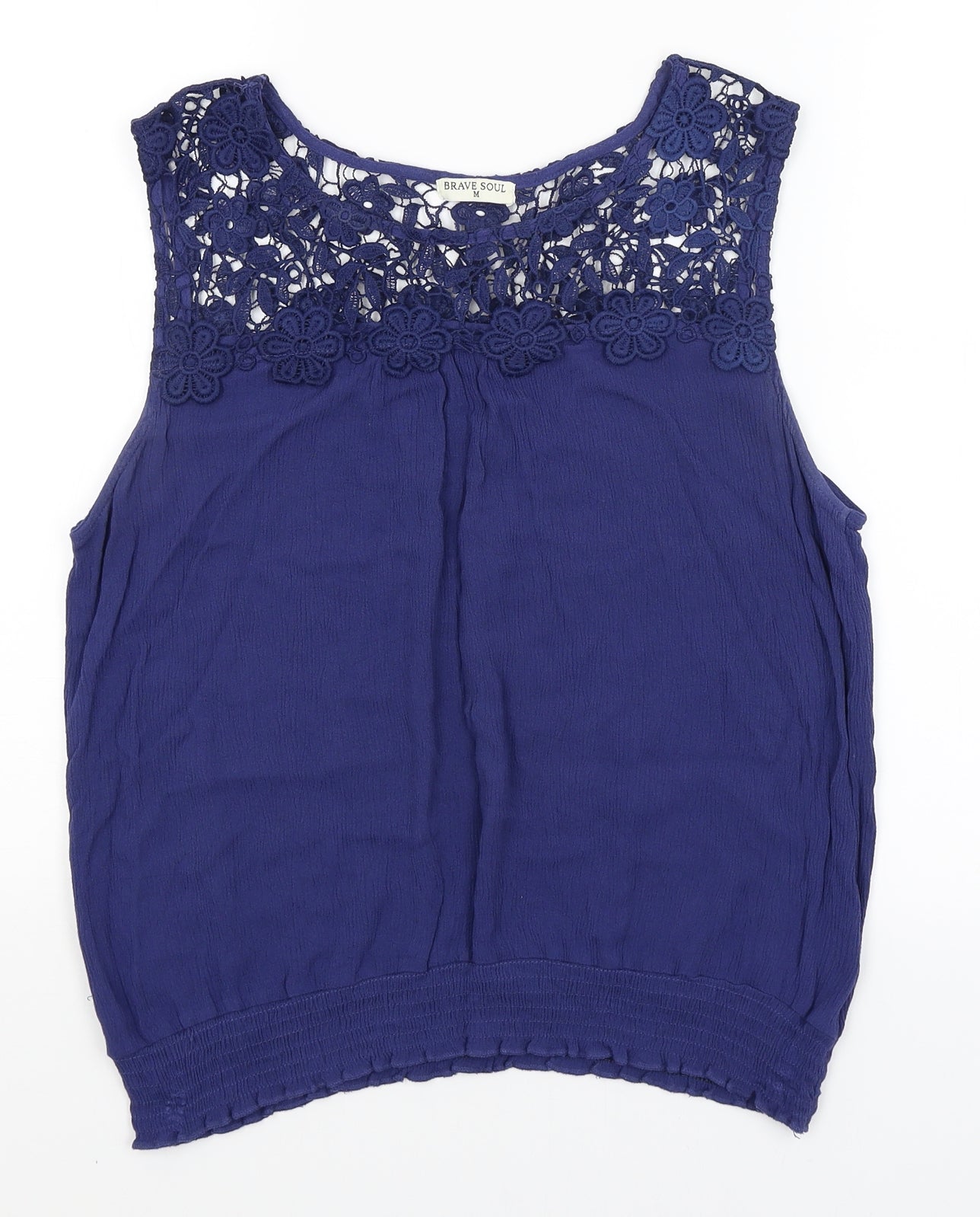 Brave Soul Womens Blue   Basic Tank Size M