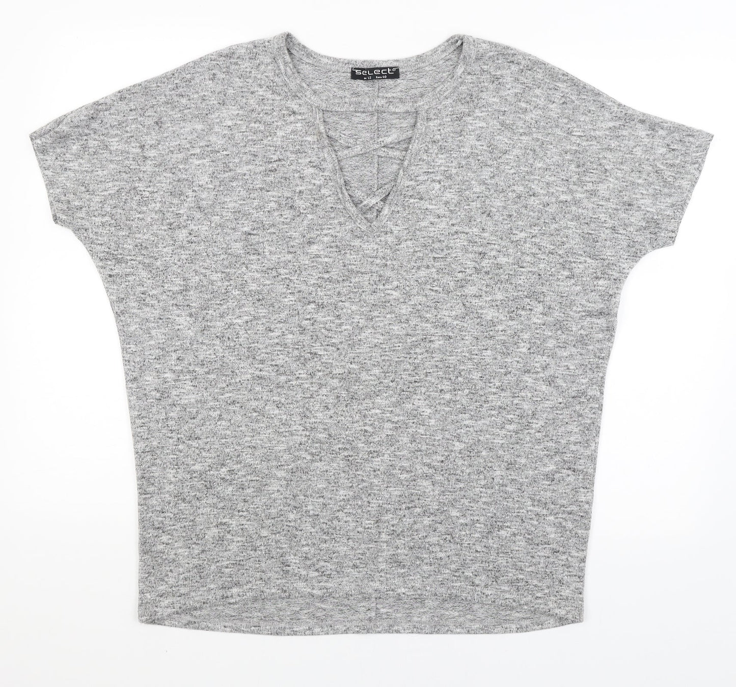 Select Womens Grey   Basic T-Shirt Size 12