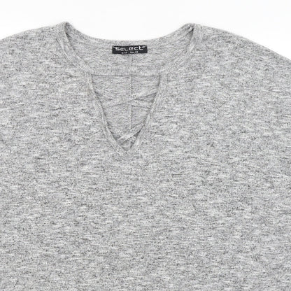Select Womens Grey   Basic T-Shirt Size 12