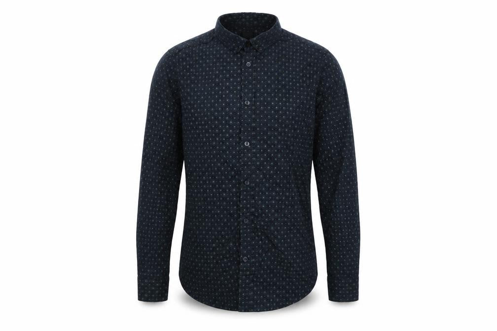 Mens UK Size XS H&M Blue  Button-Up Long Sleeve Casual Shirt