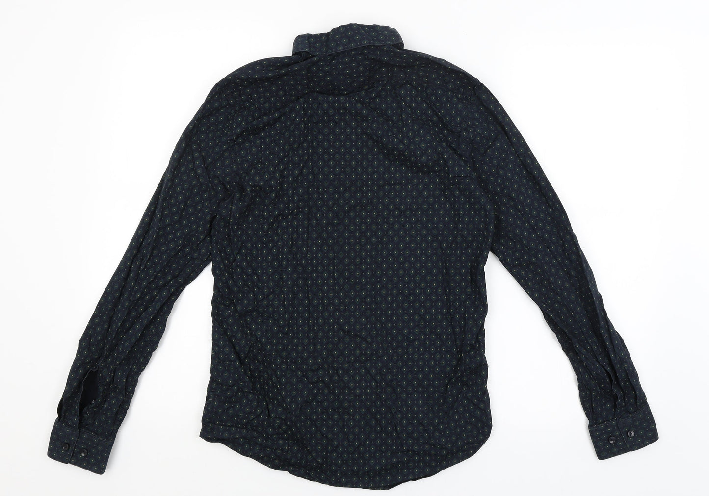 Mens UK Size XS H&M Blue  Button-Up Long Sleeve Casual Shirt