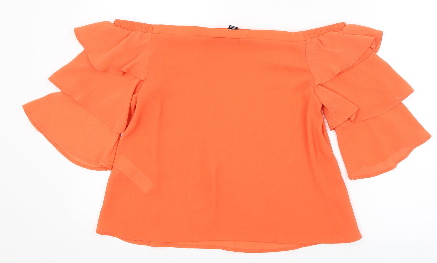 Womens UK Size 10 New Look Orange Basic T-Shirt