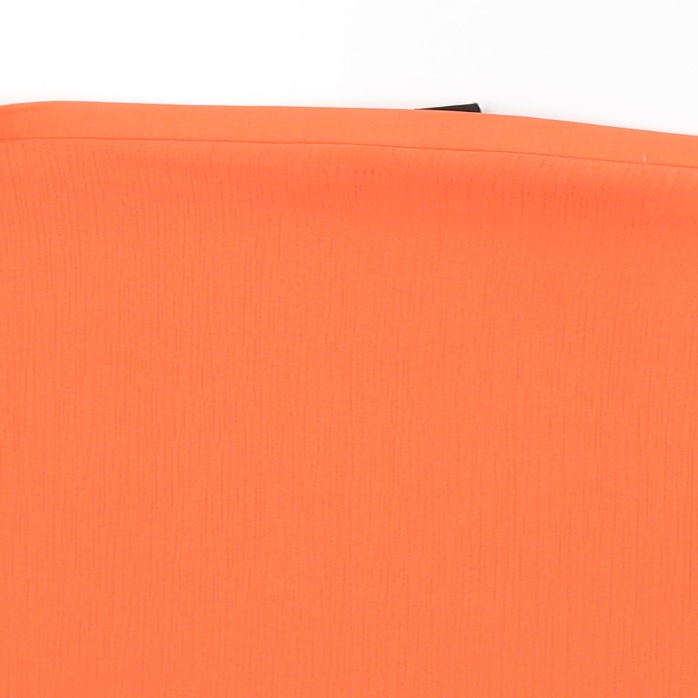 Womens UK Size 10 New Look Orange Basic T-Shirt
