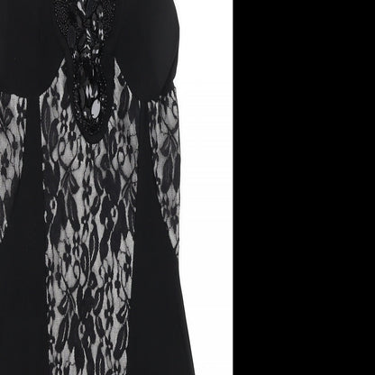 Progress Womens Black Floral  Bodycon  Size 6