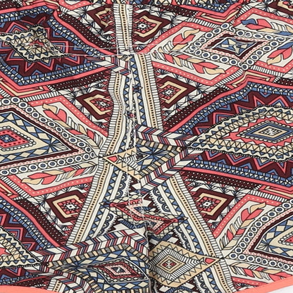 Denim Co Womens Red Geometric  Hot Pants Shorts Size 10