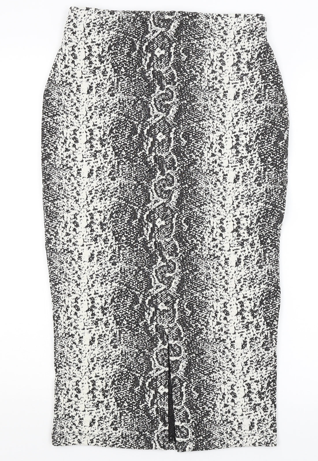 M&S Womens White Animal Print  Straight & Pencil Skirt Size 8