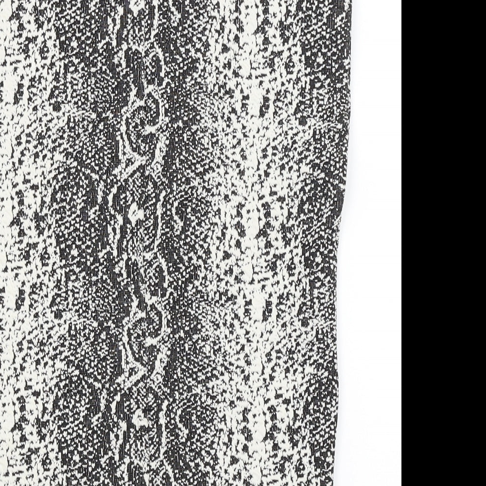 M&S Womens White Animal Print  Straight & Pencil Skirt Size 8