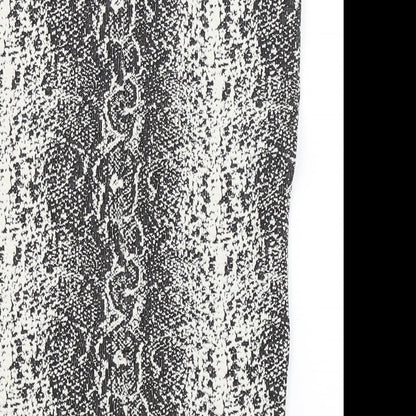 M&S Womens White Animal Print  Straight & Pencil Skirt Size 8