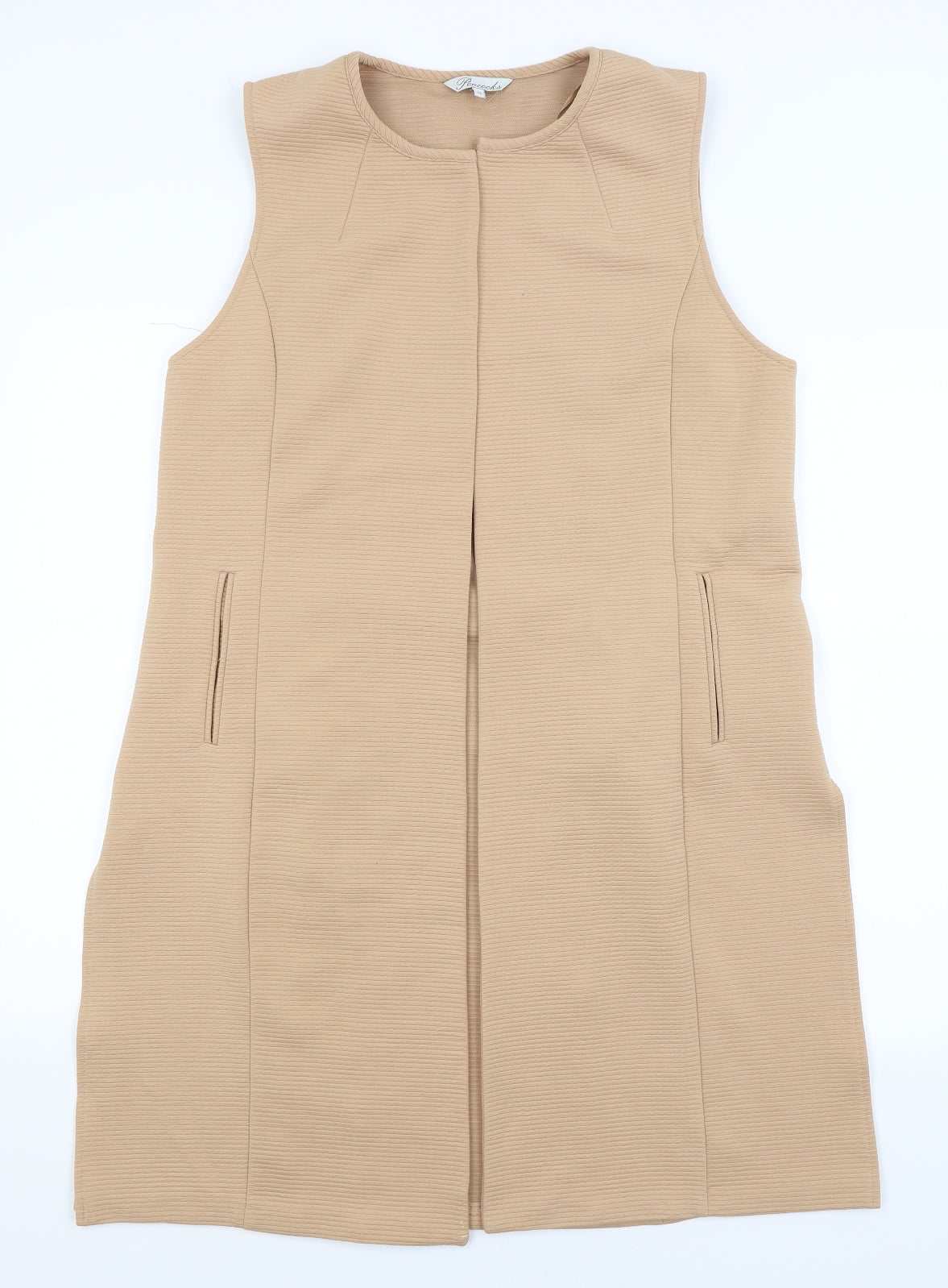Womens UK Size 16 Peacocks Beige Wrap Jumper