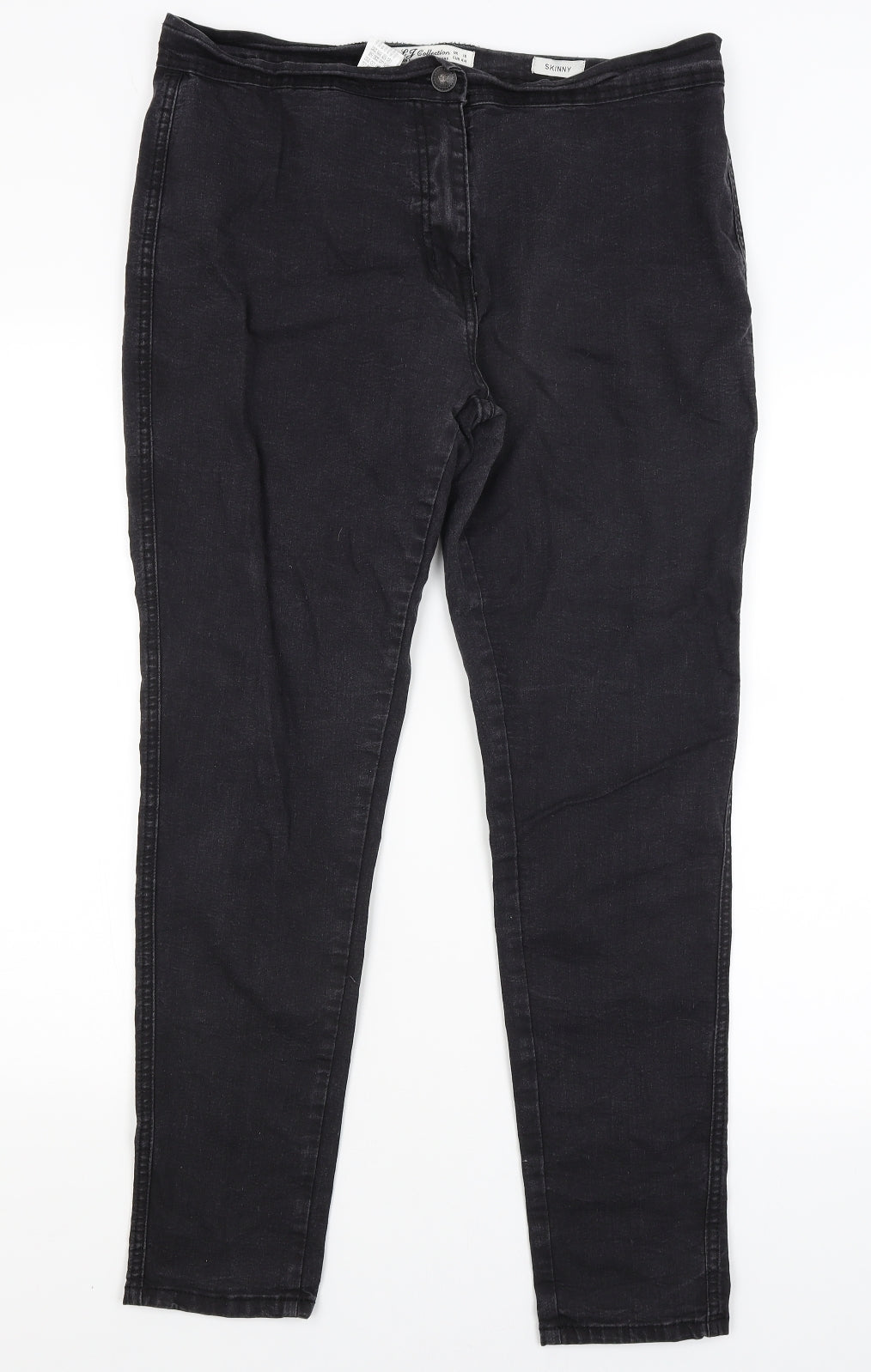 LJ Collection Womens Black   Skinny Jeans Size 16 L28 in