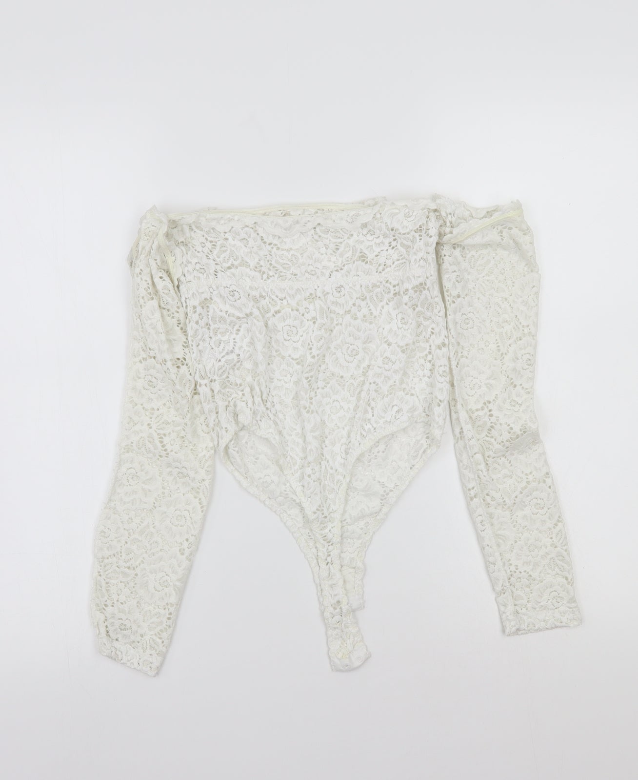 Womens UK Size 12 ASOS One-Piece White Bodysuit