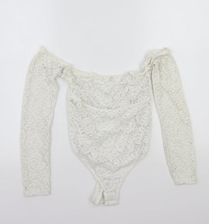 Womens UK Size 12 ASOS One-Piece White Bodysuit