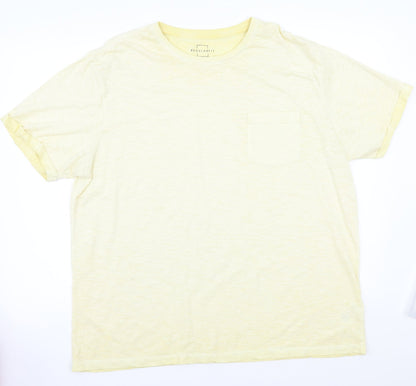 Peacocks Mens Yellow    T-Shirt Size XL