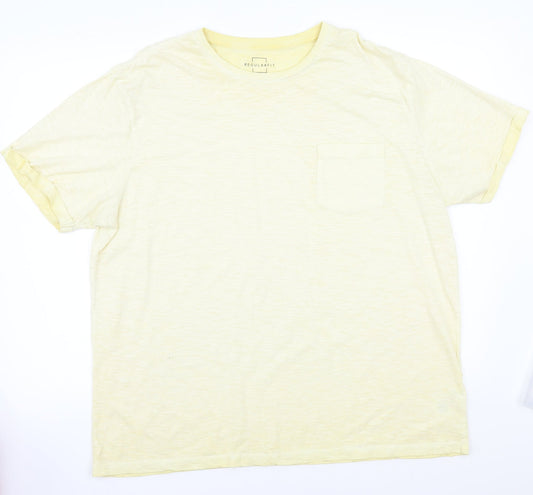 Peacocks Mens Yellow    T-Shirt Size XL