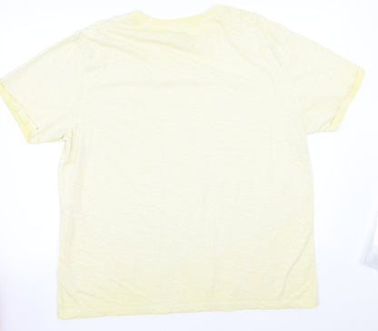 Peacocks Mens Yellow    T-Shirt Size XL