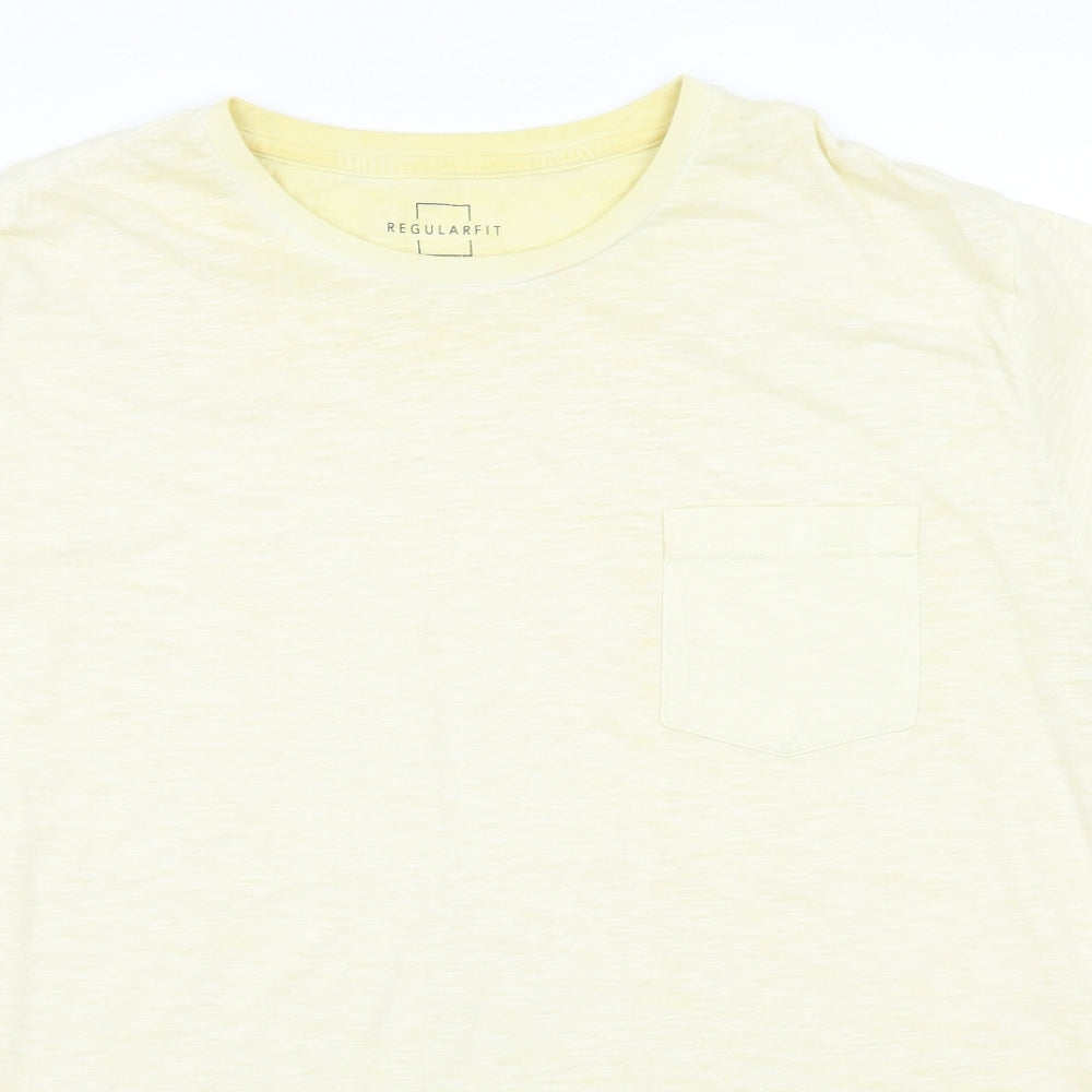 Peacocks Mens Yellow    T-Shirt Size XL