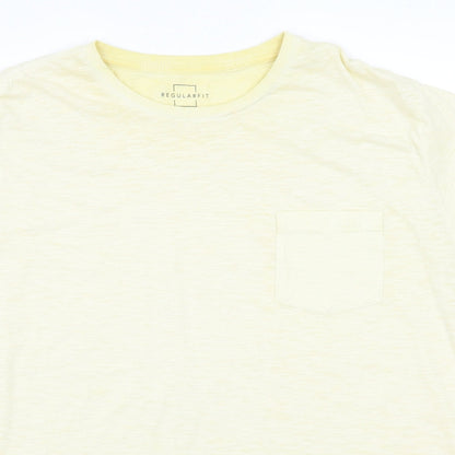 Peacocks Mens Yellow    T-Shirt Size XL