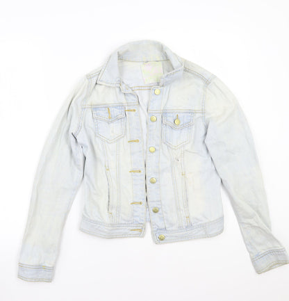 Denim & Co. Womens Blue   Jacket Coat Size 6