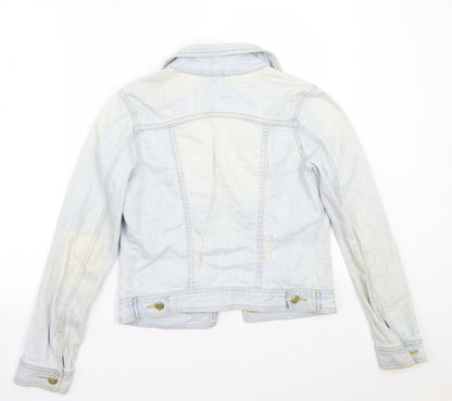 Denim & Co. Womens Blue   Jacket Coat Size 6