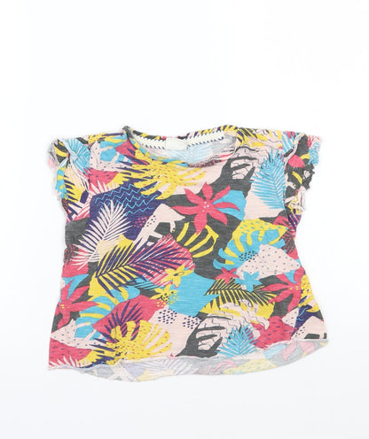 Zara Girls Multicoloured Floral  Basic T-Shirt Size 6 Years