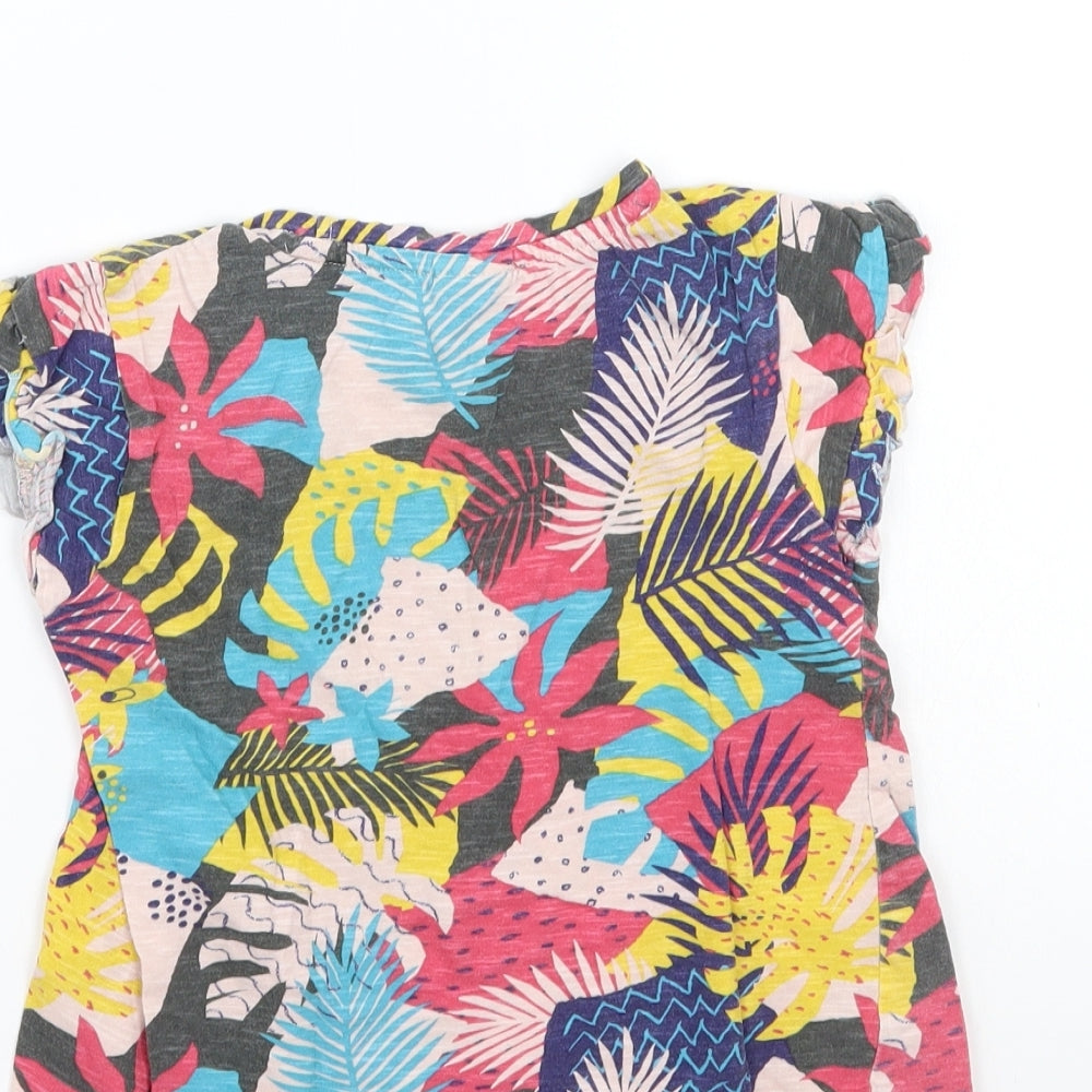 Zara Girls Multicoloured Floral  Basic T-Shirt Size 6 Years