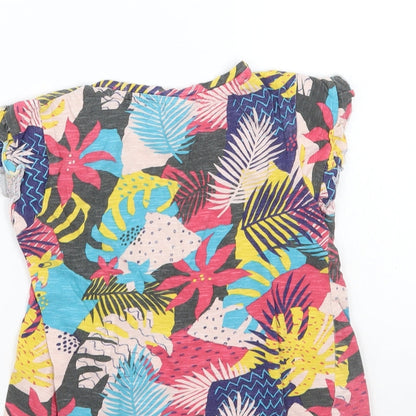 Zara Girls Multicoloured Floral  Basic T-Shirt Size 6 Years