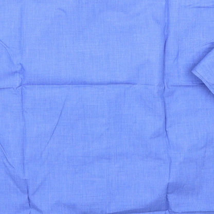 Mens UK Size 17 Classics Blue  Button-Up Long Sleeve Casual Shirt