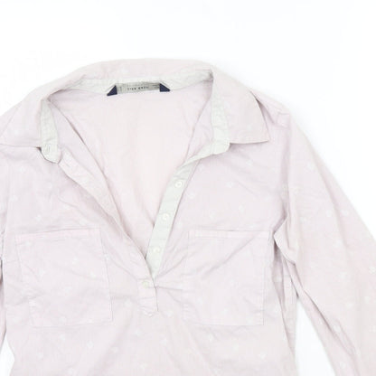 Zara Girls White Striped  Basic Blouse Size M