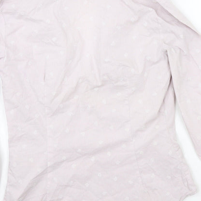 Zara Girls White Striped  Basic Blouse Size M