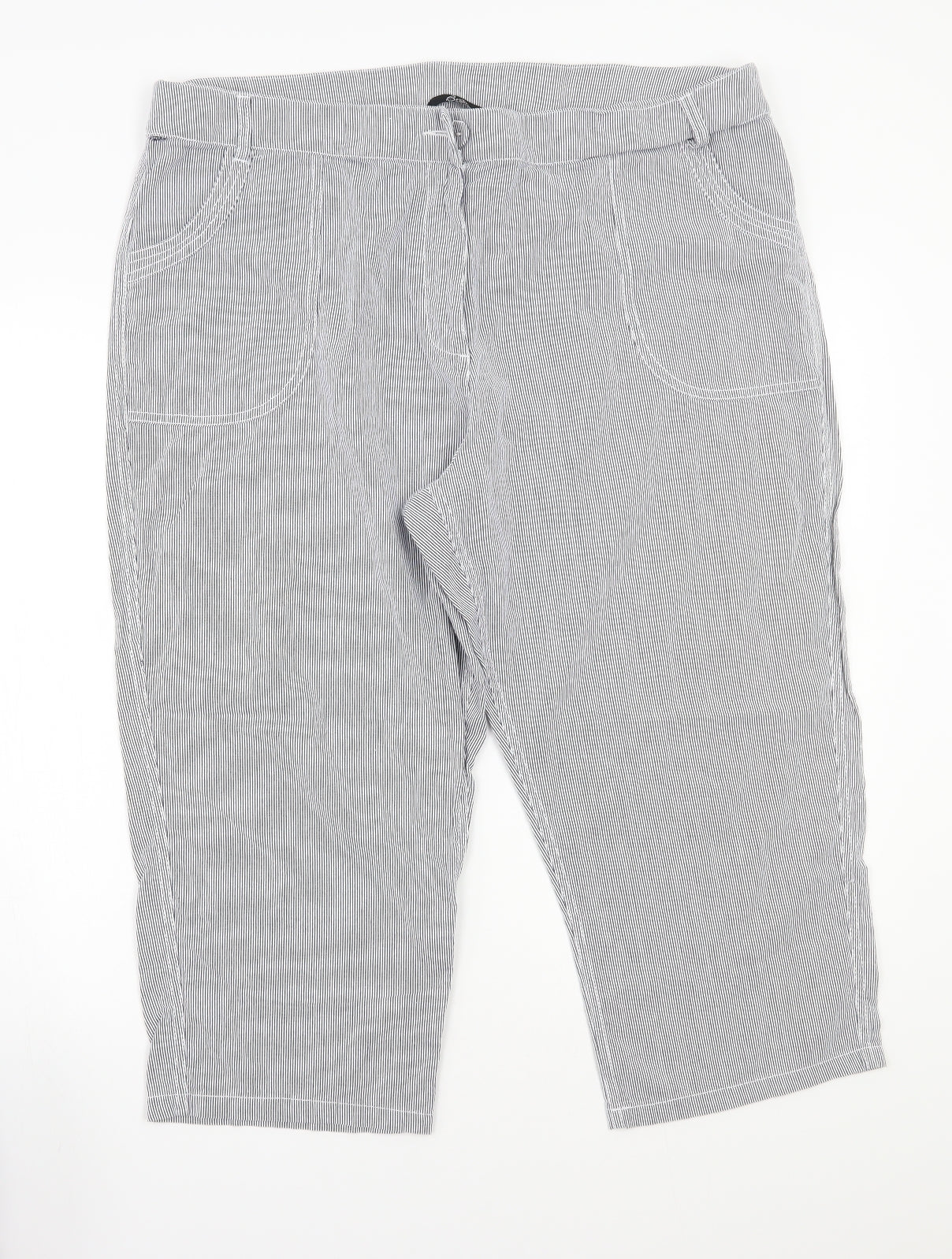 Womens UK Size 18 BM Regular Fit  White Trousers