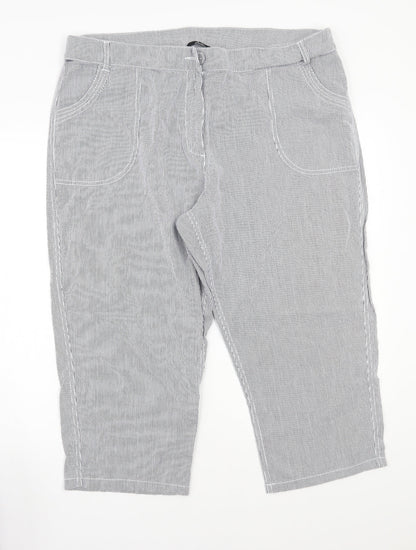 Womens UK Size 18 BM Regular Fit  White Trousers