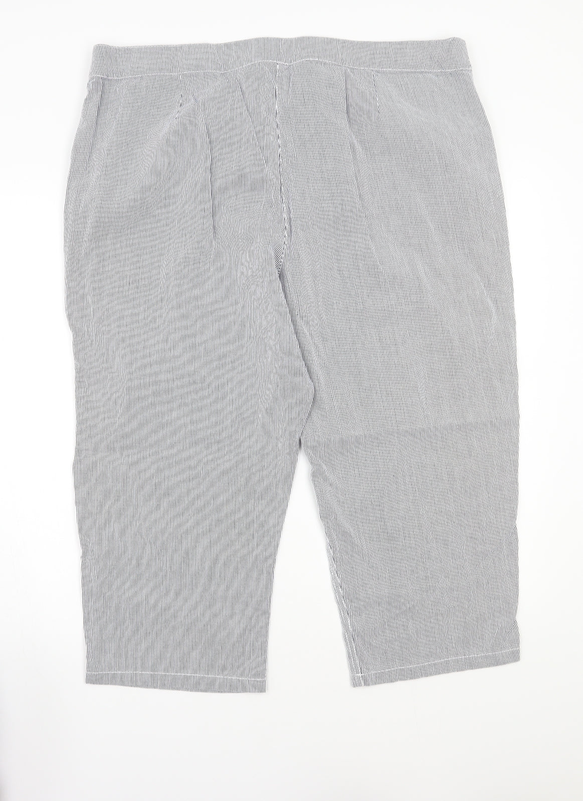Womens UK Size 18 BM Regular Fit  White Trousers