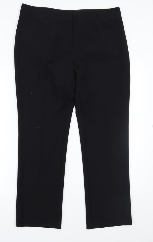 Womens UK Size 14 Marks and Spencer Regular Fit  Black Trousers