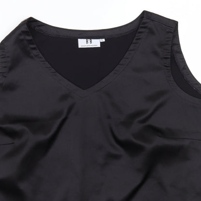 BB Womens Black   Basic Blouse Size L