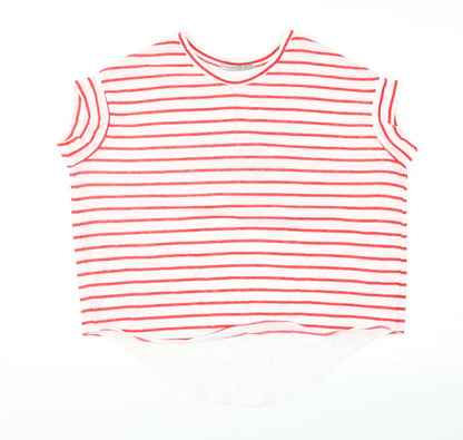 Additional front view of Atmosphere women’s red striped jumper, size UK 10