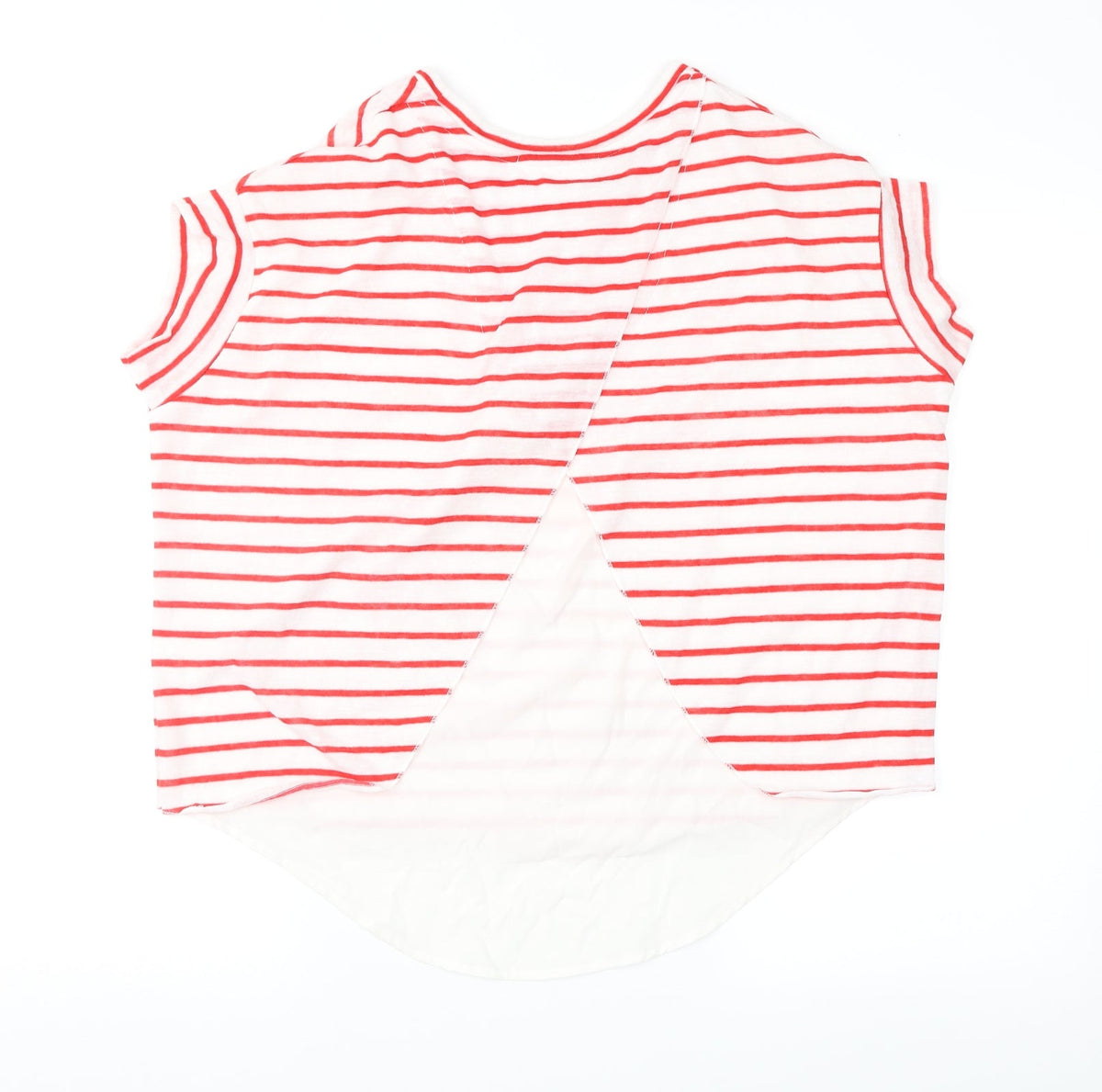 Back view of Atmosphere women’s red striped jumper, size UK 10