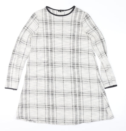 River Island Womens Grey Check  A-Line  Size 8