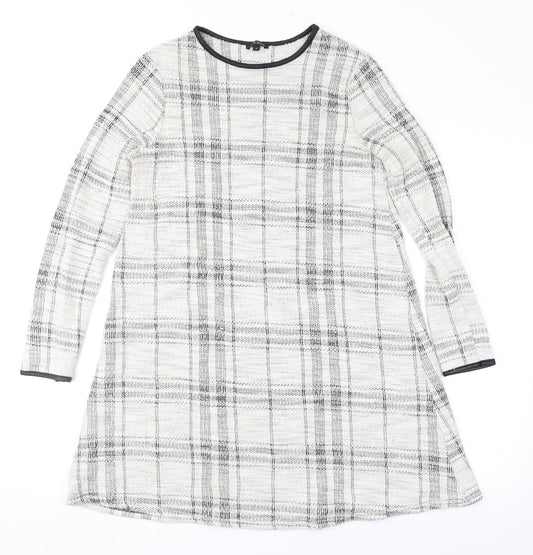 River Island Womens Grey Check  A-Line  Size 8