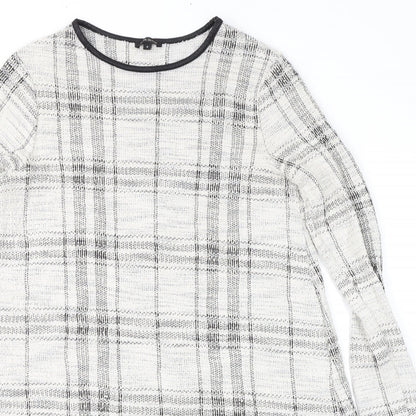 River Island Womens Grey Check  A-Line  Size 8