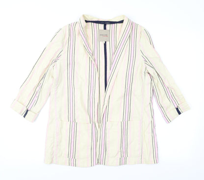 River Island Womens Beige Striped  Jacket  Size 6
