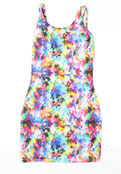 Love Label Womens Multicoloured Geometric  Sheath  Size 8