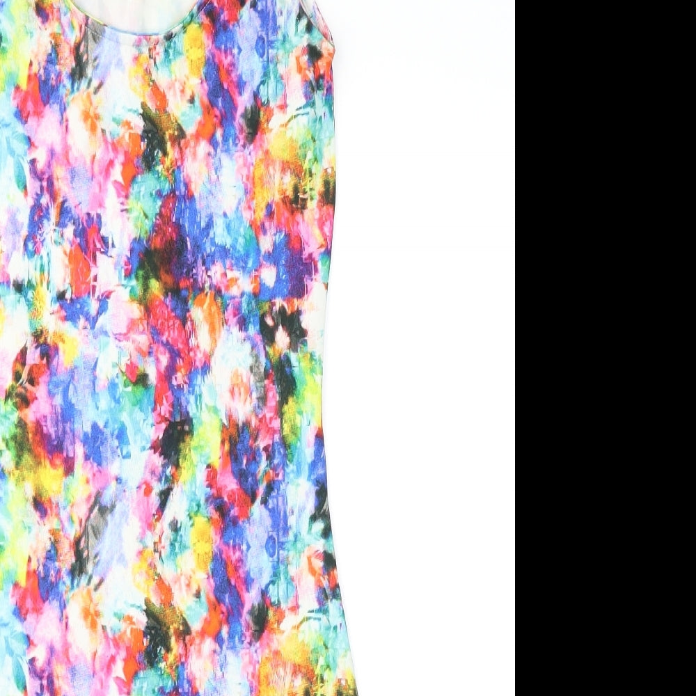 Love Label Womens Multicoloured Geometric  Sheath  Size 8