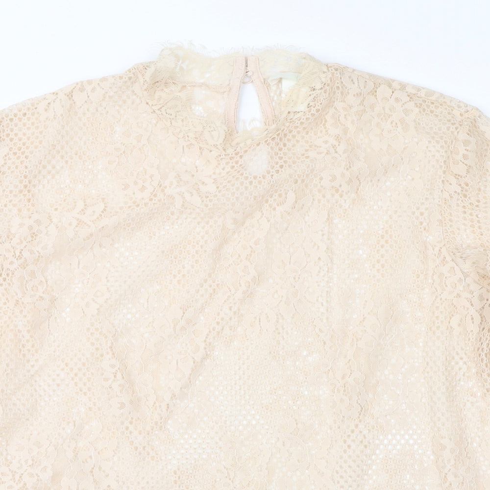 Womens UK Size L H&M Pink Basic Blouse