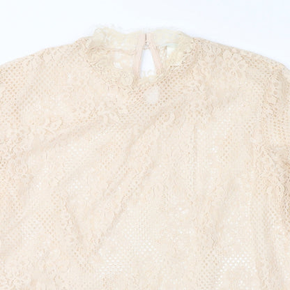 Womens UK Size L H&M Pink Basic Blouse