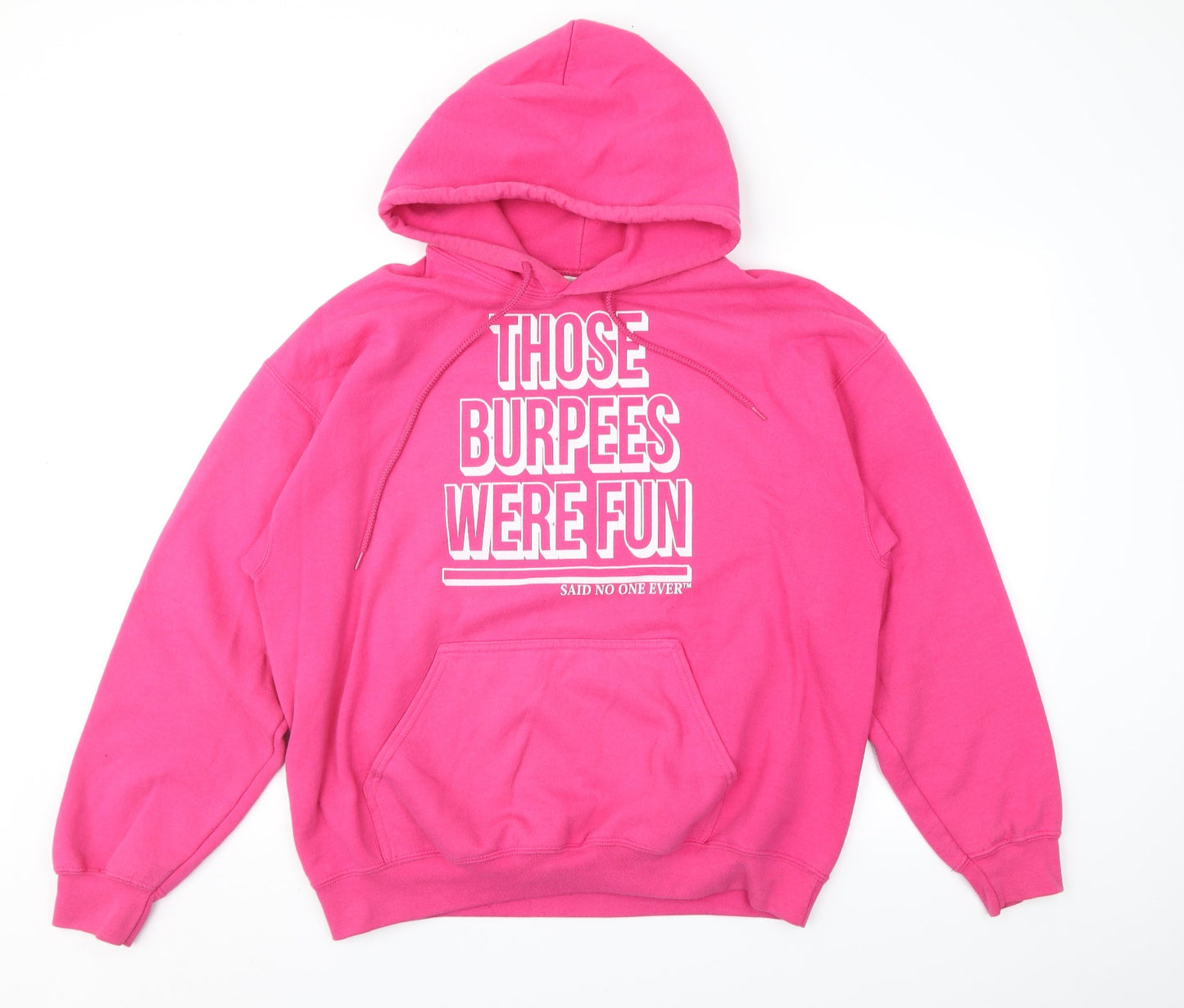 Gildan Womens Pink   Pullover Hoodie Size L