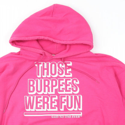 Gildan Womens Pink   Pullover Hoodie Size L