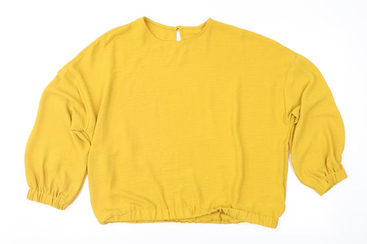 Primark Womens Yellow   Basic Blouse Size 14