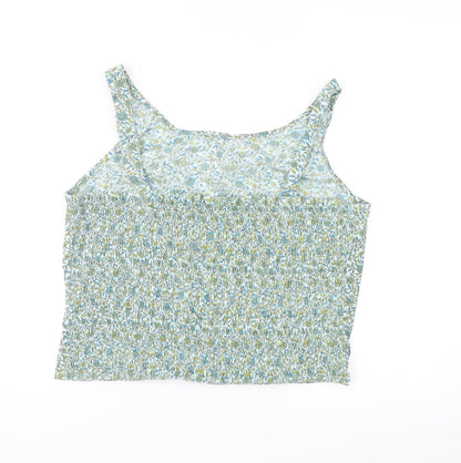 Womens UK Size 16 Preworn Green Basic Blouse