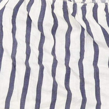 Miss Selfridge Womens Blue Striped  Basic Blouse Size 10